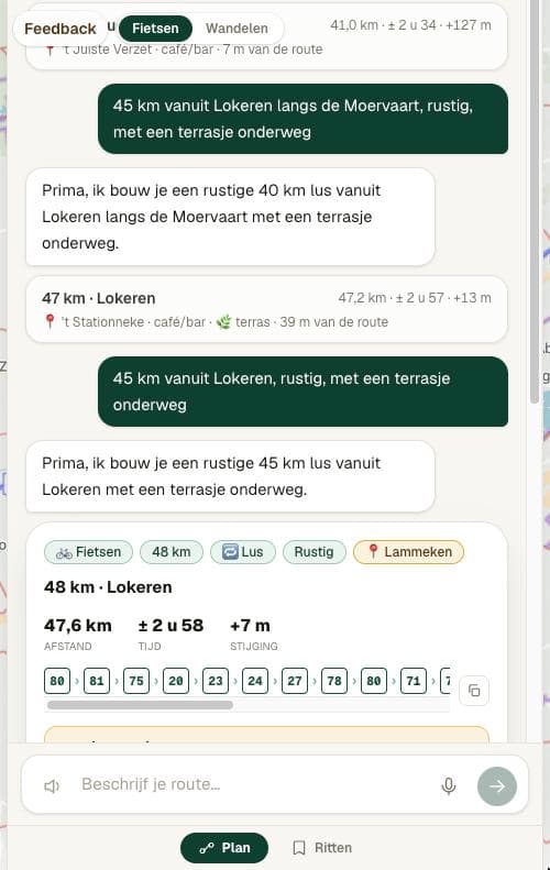 KnoopHop op je telefoon: vraag een rit van 45 km vanuit Lokeren met een terrasje